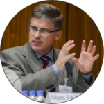 Image of Marc Patry representing the Galapagos for a United Nations event.